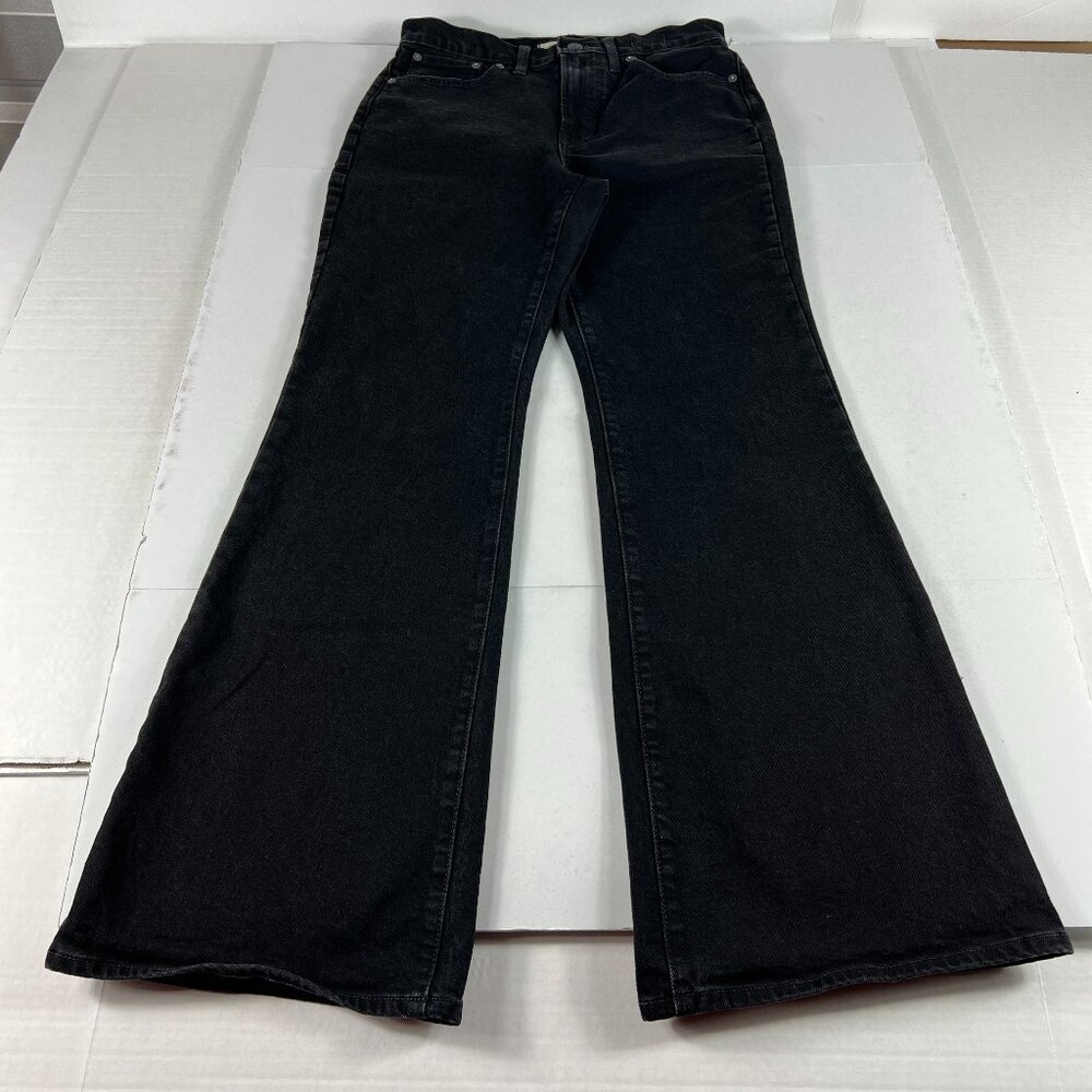 Madewell Jeans Women's 29x30* Perfect Vintage Flare High Rise Black Denim Tag 27